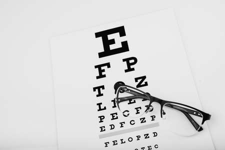 black eye glasses on white backgroundの写真素材