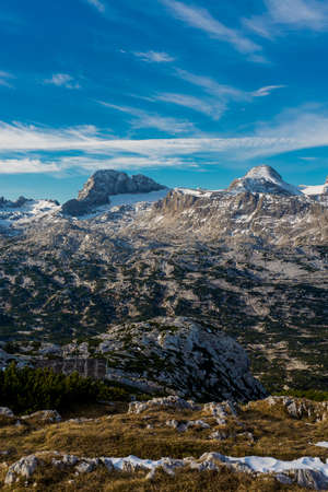 Beautiful views of the Alps mountain, summer nature landscape in Austriaの写真素材
