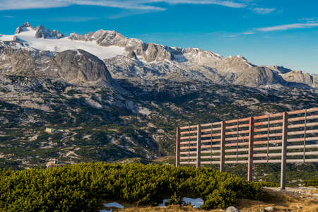 Beautiful views of the Alps mountain, summer nature landscape in Austriaの写真素材