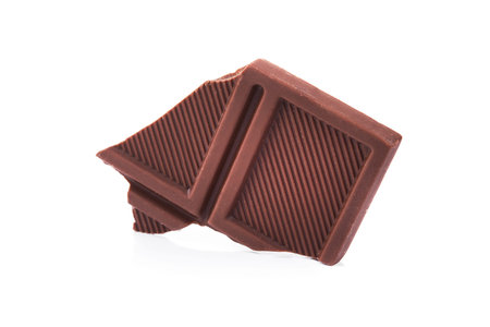 tasty chocolate bars isolated on a white background