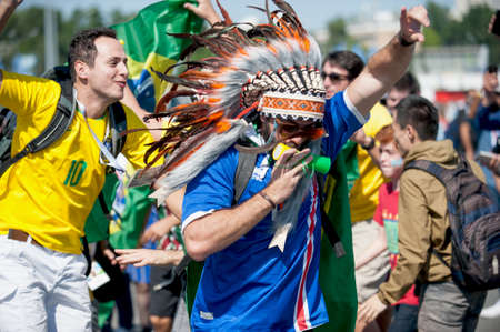 Fans of football 2018 World Cupのeditorial素材