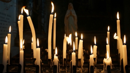 light church candlesの写真素材