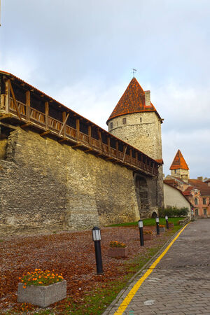 streets of old Tallinn, Estonia, Europeの写真素材