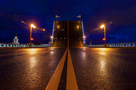 Palace Bridge in St. Petersburg, Russiaのeditorial素材
