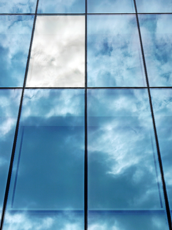 glass facade of the buildingの写真素材