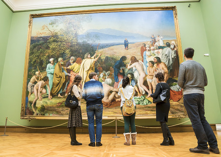 MOSCOW, RUSSIA-MARCH 1: The State Tretyakov Art Gallery in Moscow, March 1, 2015. The museum was founded in 1856 by merchant Pavel Tretyakov, the world's largest collection of Russian art.のeditorial素材