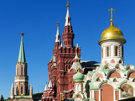Historical Museum in Moscow, the view from the street Nikolskayaのeditorial素材