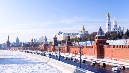Moscow Kremlin winter view, Russiaのeditorial素材