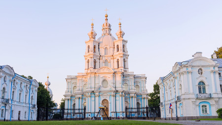 Smolny Cathedral in St. Petersburgの写真素材