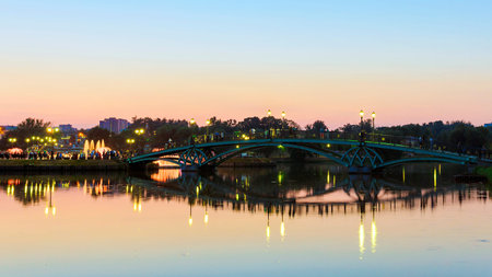 Arch bridge in Tsaritsyno. Moscow