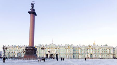 Palace Square in St. Petersburg in the winterのeditorial素材