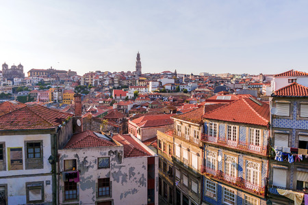 panorama of the city Porto, Portugalのeditorial素材