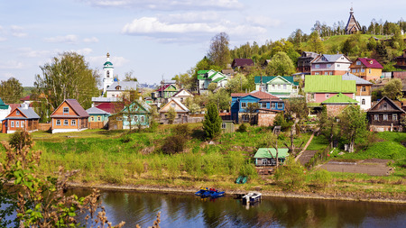 Ples the old Russian city on the Volga River, Russiaの写真素材
