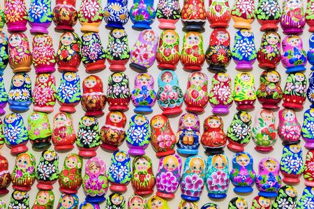 souvenirs Russian nesting dollsの写真素材