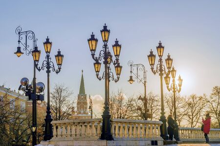 Manezh Square in Moscow. winter sunny dayの写真素材
