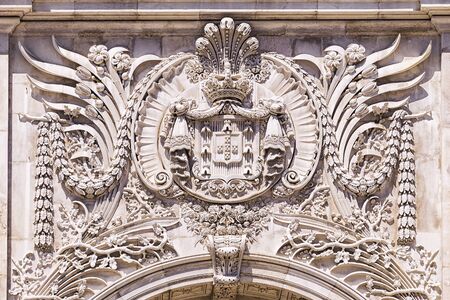 decoration Arc de Triomphe, Lisbon. Portugalの写真素材