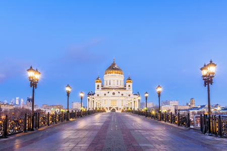 Cathedral of Christ the Savior in Moscowの写真素材