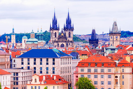 Roofs of Prague, Czech Republicのeditorial素材