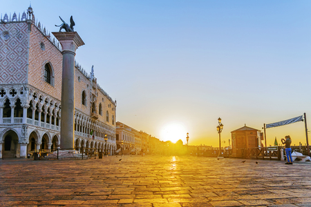 Embankment in Venice at sunriseのeditorial素材