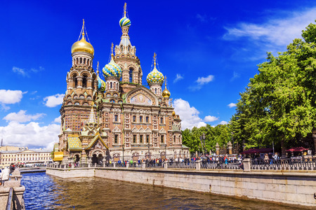 The Church of the Savior on Blood in St. Petersburgの写真素材