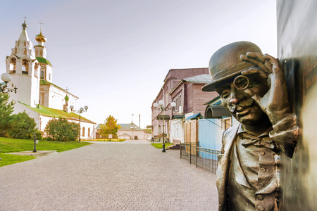 VLADIMIR, RUSSIA-SEPTEMBER 28, 2017: St. George's street in the old town of Vladimir, Russiaのeditorial素材