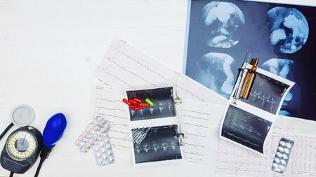 background of pharmacological preparations, tools and diagnostic indicatorsの写真素材