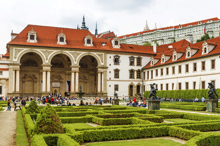 Senate building in Prague. Czech Republic.The Valdstejn Palace was built in 1623-1630のeditorial素材