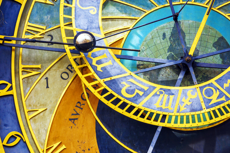  dial of astronomical clock in Pragueの写真素材