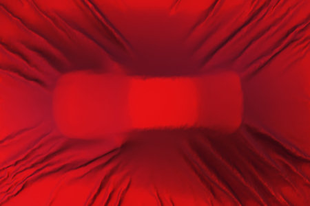 car under the red satin cloth. 3d imageの写真素材