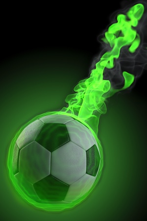 magical fiery soccer ball.の写真素材