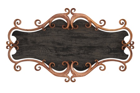 wooden panel. isolated on white.の写真素材