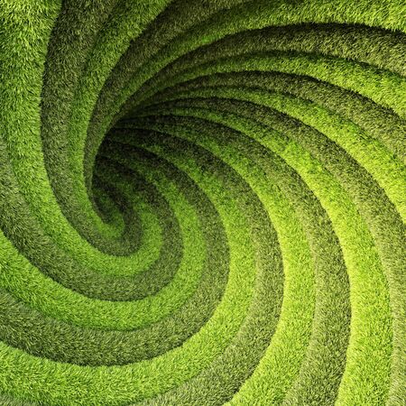 abstract twisted tunnel of grassの写真素材