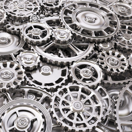 abstract background of the metal gears 