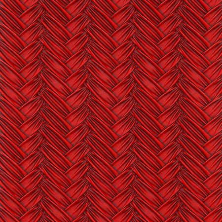 woven rattan with natural patterns of red fabric. 3d rendering.の写真素材