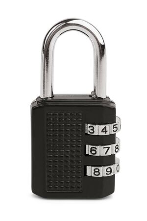 Black rectangular lock code on a white backgroundの写真素材