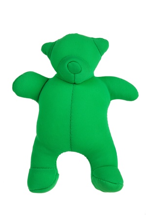 Rag teddy bear to relax on a white backgroundの写真素材