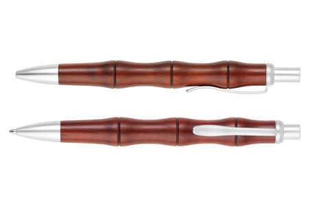 Automatic ball pen from a tree on a white backgroundの写真素材