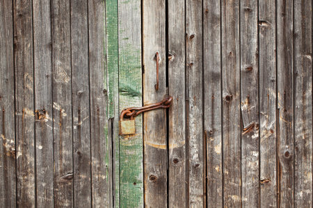 The old rotten gate, closed the bolt