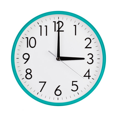 Exactly three hours on a round dialの写真素材