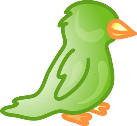 Illustration of a pet parrot icon, that can be used as a symbol, bullet, button or design element.の写真素材