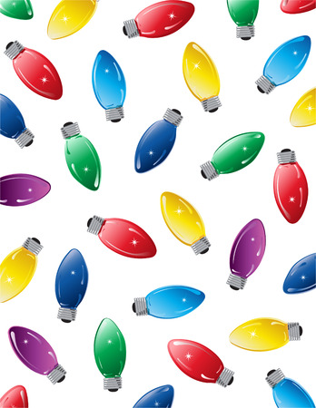 Illustration of different christmas lights as a backgroundのイラスト素材