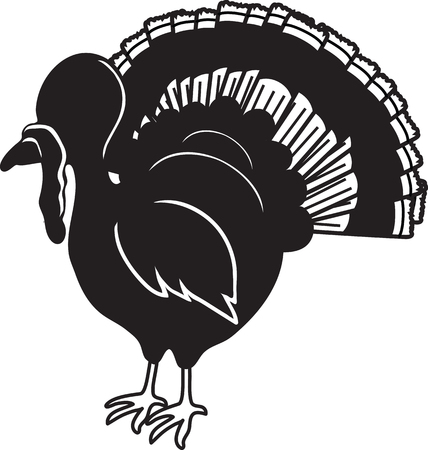 Vector illustration of a turkey icon or symbolのイラスト素材