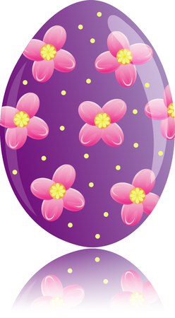 Illustration of a decorated easter egg.のイラスト素材