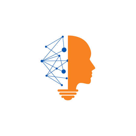 head technology logo good  for creative business industryのイラスト素材