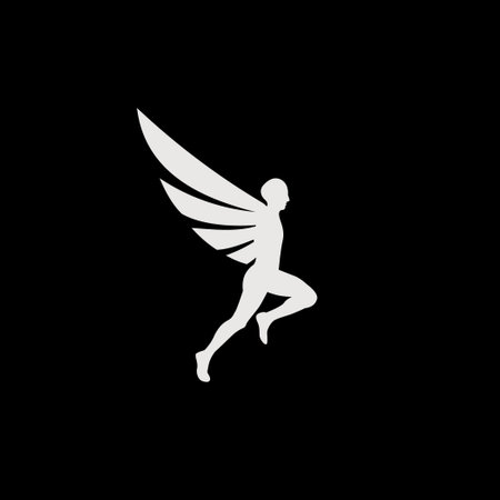 people wings logoのイラスト素材