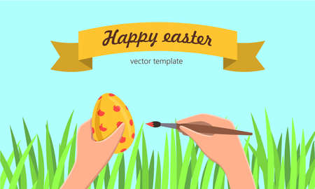 Happy easter vector tamplateのイラスト素材