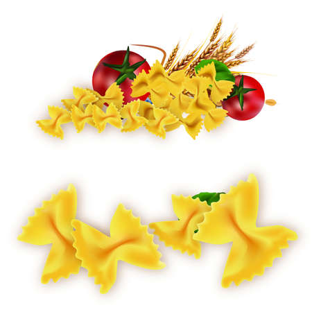 pasta macaroni italian food tomato, vector pastaのイラスト素材
