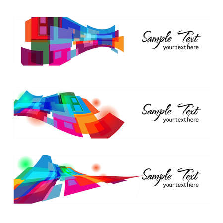 color web banner のイラスト素材