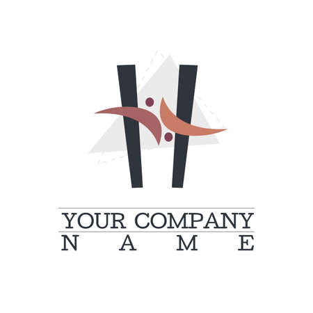 Dynamic abstract logo simple shapesのイラスト素材