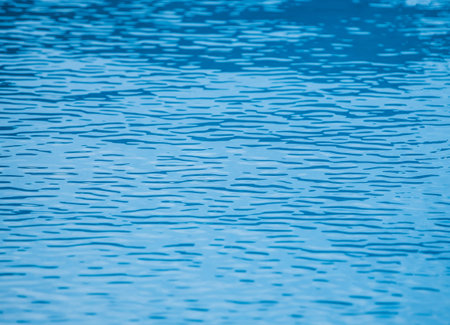 Blue water in the pool. Background of sea and ocean.の写真素材